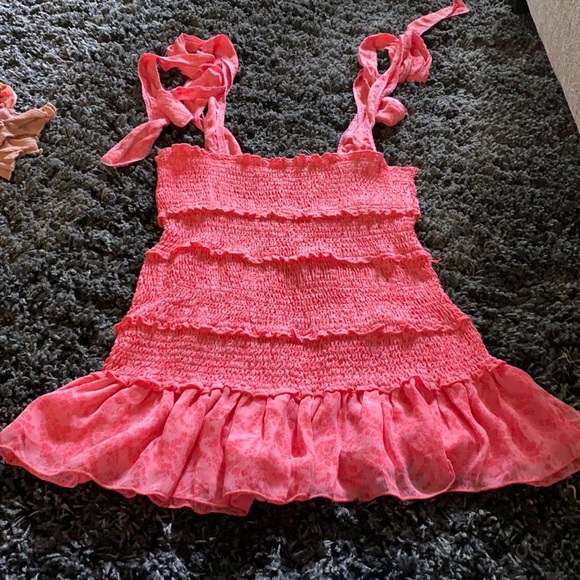 Vici pink tiered ruffle mini dress - Picture 5 of 10